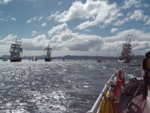 Sailing south with Europa, Lord Nelson and Oosterschelde
